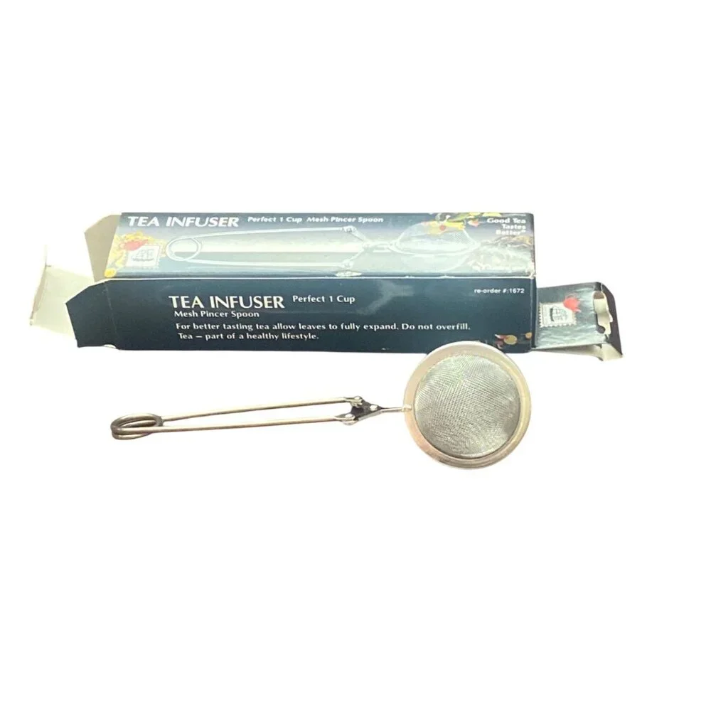 Tea Infuser 3-Set‎ Mesh Pincer Spoon Joie Bee & Whittard Teapot Stainless Steel